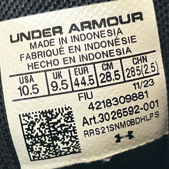 Under Armour Mens Black Harper Mid RM Baseball Softball Cleats Shoes SZ US 10.5 - Picture 11 of 11